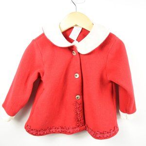 Vintage red and white swing jacket